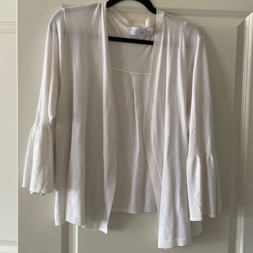 White Sweater with Bell Sleeves